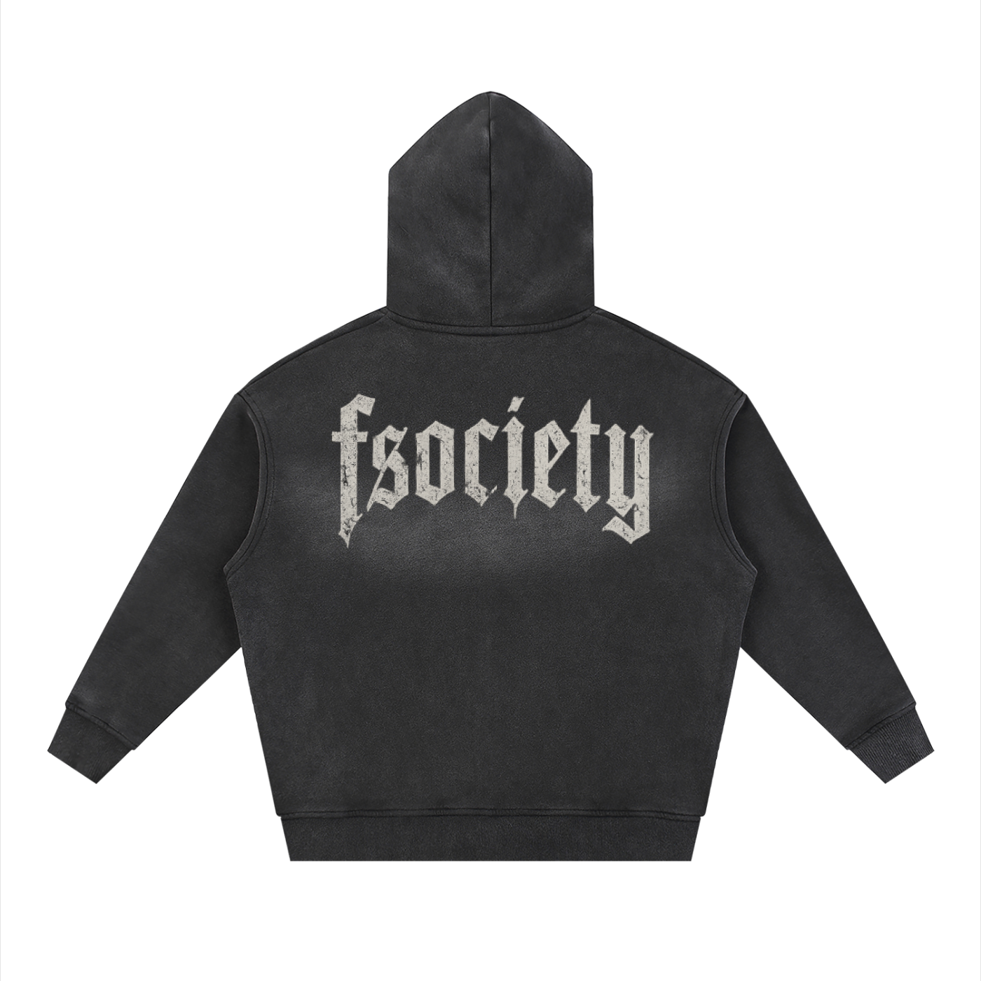 Sunfade Two-way Zipper Boxy Fleece Hoodie