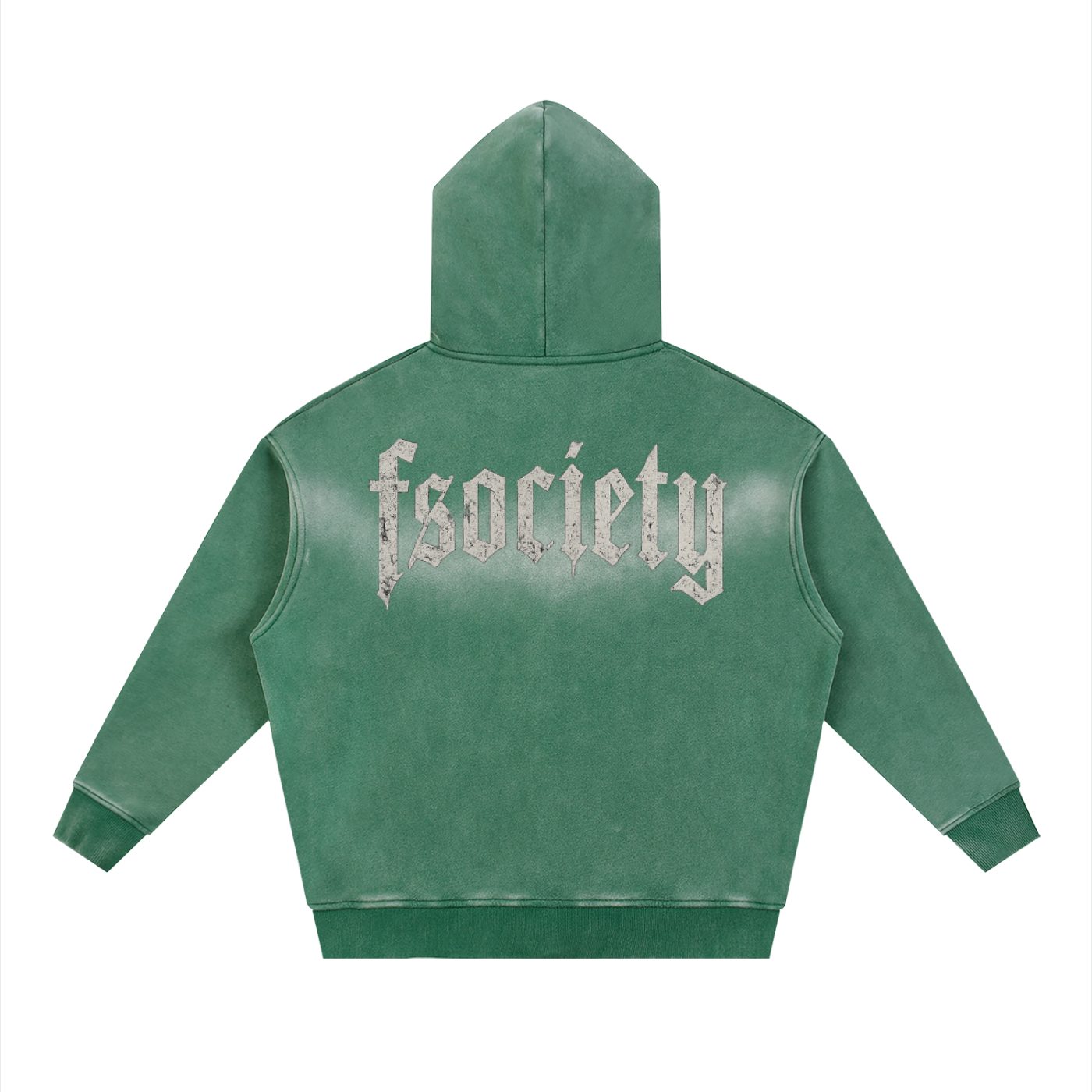 Sunfade Two-way Zipper Boxy Fleece Hoodie
