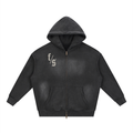 Sunfade Two-way Zipper Boxy Fleece Hoodie